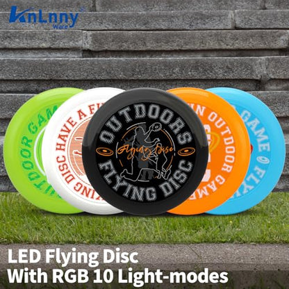 KnLnny Ware LED Flying Disc for Outdoor Games - color: Blue-with Light