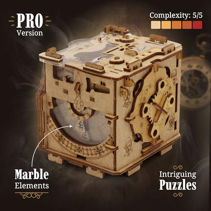 iDventure Cluebox PRO - Sherlock's Camera - Escape Room Game - sequential Puzzle Box - 3D Wooden Puzzle for Adults - Brain Teaser - Birthday Gift Gadget for Men and Women - Money Box - color: Camera of Sherlock Holmes