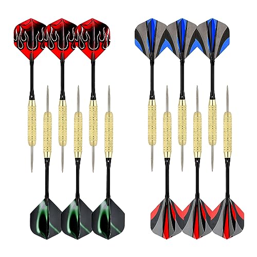Steel Tip Darts Set 18 Grams15 Pack Steel Barrels - style: m alu 12