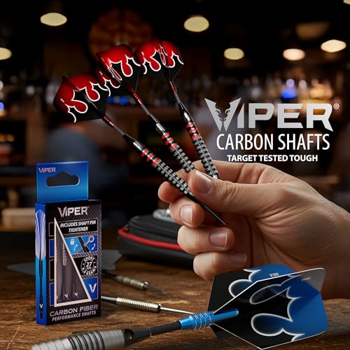 Viper Carbon Fiber High Performance Ultra-Light Dart Shafts, Set of 3 - color: Red, size: InBetween