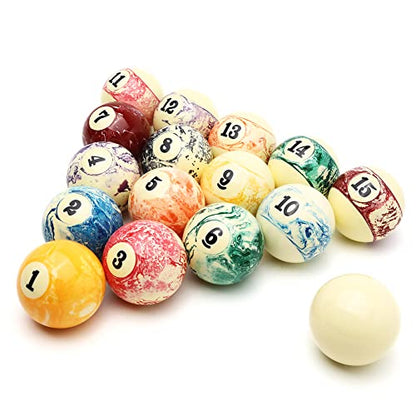 CUPPA Professional Pool Balls/Billiard Balls Set, Complete 16 Balls for Pool Tables - color: Flower Ball