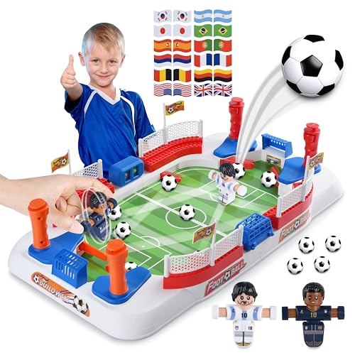 WeeHomm 2-in-1 Play Soccer Board Game for Kids, Foosball Figures PK, Foosball Table for Kids 8-12, Soccer Toys for Boys, Tabletop Football Game, Birthday Gifts for 4-10 Years Old