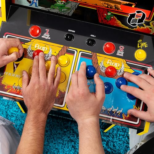 ARCADE1UP Rampage/Joust Deluxe Arcade Machine, Includes 14 Classic Midway Games with WiFi Leaderboards, Light-Up Marquee & Redesigned Cabinet - color: Rampage/Joust