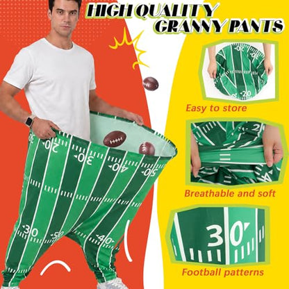 Granny Pants Yard Game, Baseball Soccer Game Outdoor Party Toss with 2.5 Inch Durable High-Bounce Balls, No Inflation Needed, Wind-Resistant for Backyard, Family Reunion & Easter - style: Football