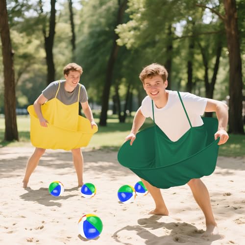 Granny Pants Yard Game Granny Pants Game with Strap Giant Yard Pant Toss Game Outdoor Party Game Granny Pants Outdoor Game with Bouncy Balls and Pump for Family Reunion Day Backyard Gatherings - color: Green Gold