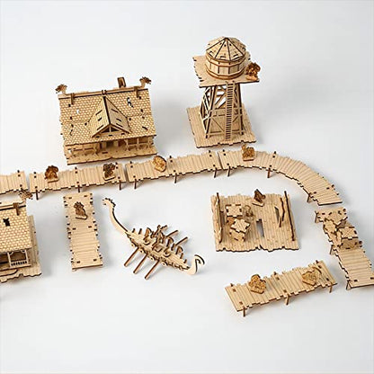 3D Wooden Puzzles Viking Port Invasion Model Kits, Brainteaser and Puzzle for Christmas/Birthday,Gifts for Adults and Teens to Build Combination - style: Viking