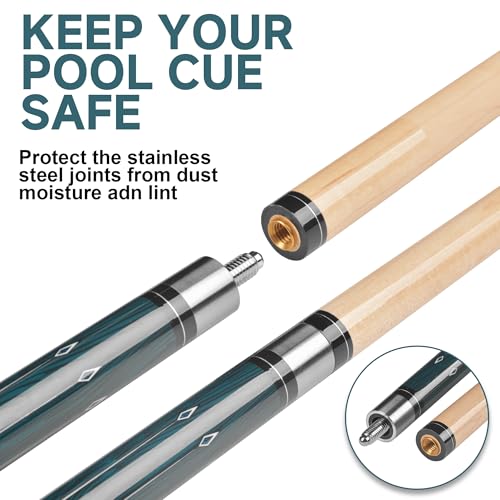 HomeSeason Pool Cue Stick 58" Billiard Cue Sticks Professional Low Deflection Pool Sticks - color: 18oz with bag