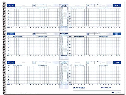 Score It Right Volleyball Scorebook – 24 Match Spiral Volleyball Scorebook with Season Totals and Team Roster Sheet – Premium Paper Volleyball Score Sheet for Rally Scoring and Detailed Instructions