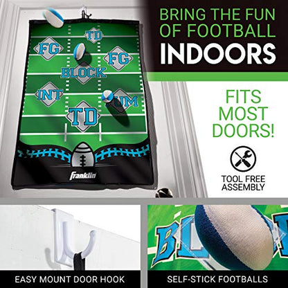 Franklin Sports MLB and NFL Target Toss Game - Kids Over The Door Mini Throwing Game - Perfect Indoor Toy for Kids - style: Football