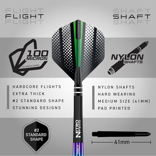 RED DRAGON Darts - Amberjack | Javelin | Pegasus | Razor Edge - Professional Tungsten Soft Tip Darts - Includes Dart Flights and Shafts - size: 18g Barrel / 20g Full Weight