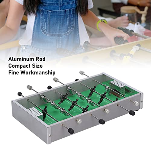 Table Top Foosball Table Portable Recreational Hand Soccer for Adults and Kids Fine Workmanship Compact Size Aluminum Rod Robust Reliable