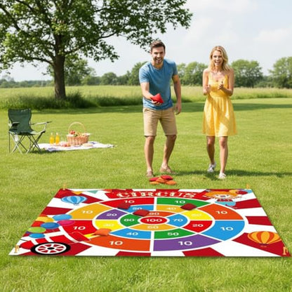 Arrowbash Giant Carnival Bean Bag Toss Game 4.9ft Large Festival Outdoor Lawn Yard Camping Field Day Games for Family Backyard Halloween Fall Thanksgiving Valentine Easter Carnival Party Gift - style: Carnival
