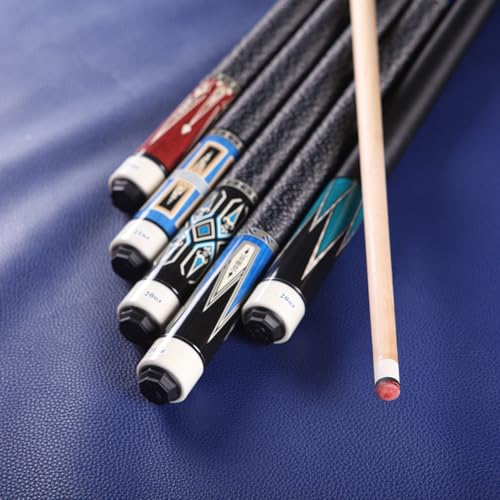 58 inch Canadian Maple Pool Cue Stick 19/20/21 Ounces Available, 13mm Fiber Leather Tip Billiard Cue, Irish Linen Wrap Cues for Beginner, Commercial and Home Entertainment - color: 01