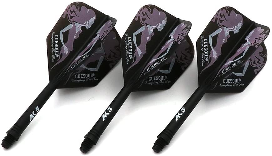 CUESOUL ROST Integrated Dart Flight and Shafts Meduim/Small/Large - color: Black Beauty, size: Size L-33mm