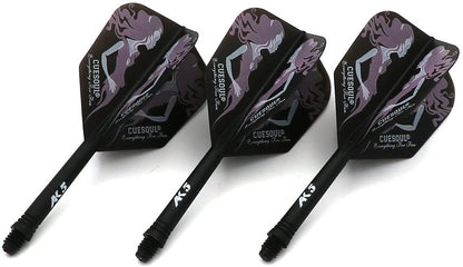 CUESOUL ROST Integrated Dart Flight and Shafts Meduim/Small/Large - color: Black Beauty, size: Size L-33mm