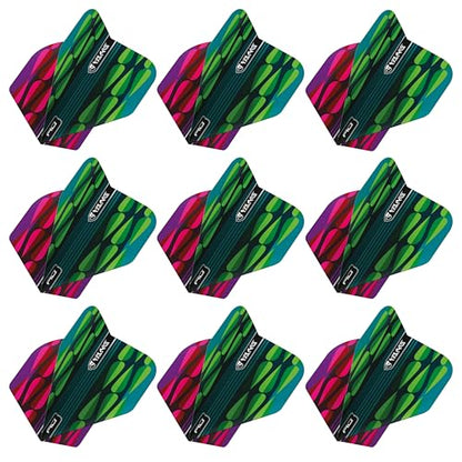 RED DRAGON Yin Yang Double Sided Dart Flights 3 Sets Per Pack (9 Dart Flights in Total) - color: Pink and Green