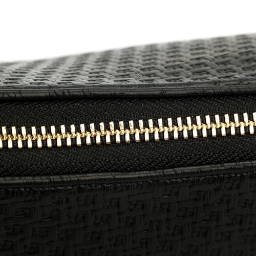 VODIU Clutch Tote Handbags with 2 Removable Straps and Zipper Closure Crossbody Bags Shoulder Purse Handbag for Women - color: B-black