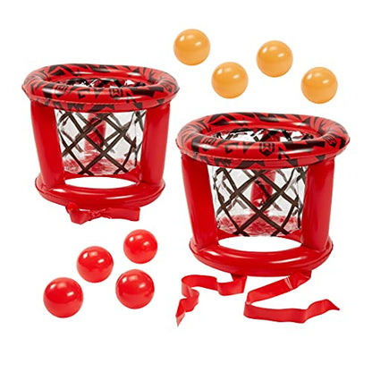 Sports Inflatable Basket Heads, Funny Basketball or Toss Game for Outdoor or Indoor Play, Red (1913)