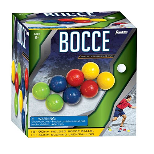 Franklin Sports Bocce Sets - Backyard + Beach Bocce Ball Sets - (8) Outdoor Balls + (1) Pallino - Adult + Family Bocce Sets - style: Recreational