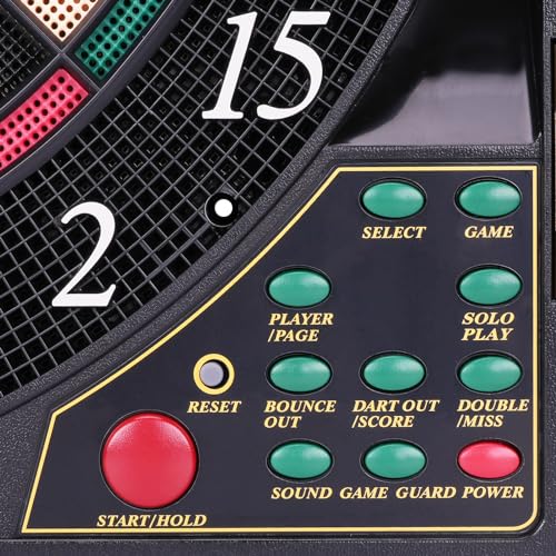 Electronic Dart Board with Cabinet LED Electric Digital Dart Boards for Adults with 12 Soft Tip Darts