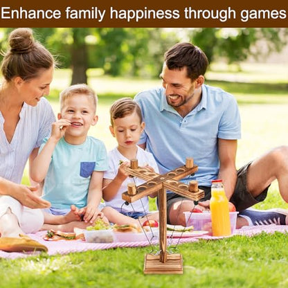 Ring Toss Game for Adults, Wooden Hook and Ring Game, Tabletop & Yard Games for Indoor Outdoor Social Play, Party Games for Family and Friends, Gift Idea - size: Large(15.75in*15.75in*15.35in)