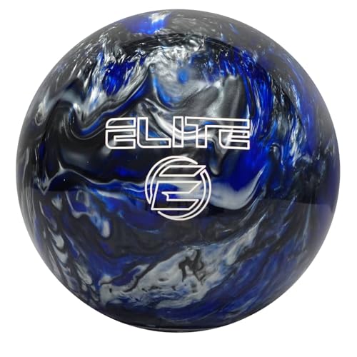 ELITE Star Polyester Bowling Ball - Customizable with Basic Drilling & Engraving Options - Great for Spare Shooting, League, Straight Bowlers - Beginner Entry Level - color: Blue/Black/SIlver Pearl, size: 10 lbs