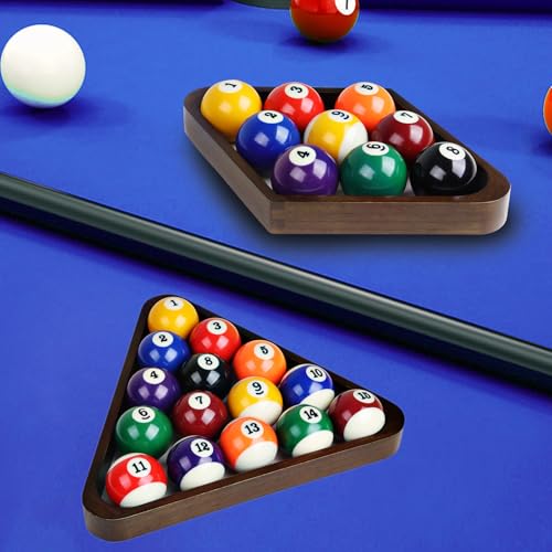 GSE Games & Sports Expert Solid Wood Billiard 8-Ball Triangle / 9-Ball Diamond Pool Ball Racks for 2-1/4" Pool Balls, Pool Table Accessories - color: Espresso, style: Triangle & Diamond Racks