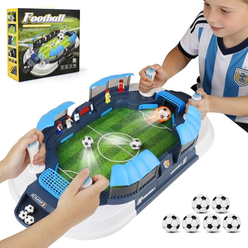 Large Foosball Table for 2026 World Cup with Auto Scoring Kids Soccer Board Game 6 Mini Soccer Balls Interactive Tabletop Football Toy for Boys Girls Ages 3-12 Birthday Gift