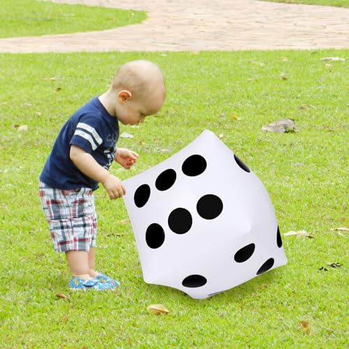 13 inch Giant Inflatable Dice Pool Toy for Lawn Game Outdoor Floor Games，Pack of 2