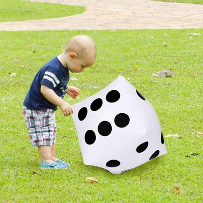13.8 inch Giant Inflatable Dice Pool Toy for Lawn Games Outdoor Floor Games，Pack of 1 - size: Large