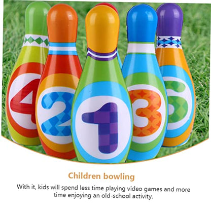 Portable Mini Bowling for Indoor and Outdoor Play Solid PU Pins with Balls Non-Toxic Sports for Family Fun and Educational Development