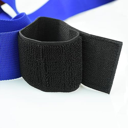 Three Legged Race Bands, 2 Sets, Team Building, 3 Legged Race Bands, Outdoor Party Group Game for Teenagers Adults, Cooperative Team Race for Birthday, Relay Race, Field Day, Backyard Activity Game - size: For 10 people（Red&Blue）