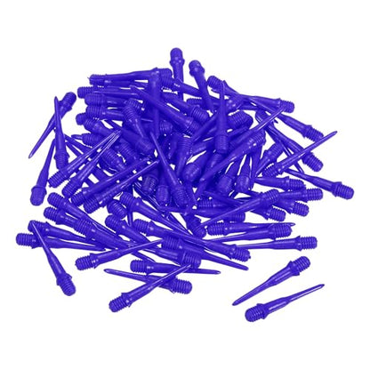 YOKIVE 150 Pcs Plastic Dart Tips, Game 2BA Thread Soft Darts Tips Replacements Dart Accessory | Indoor Outdoor Play (Blue)