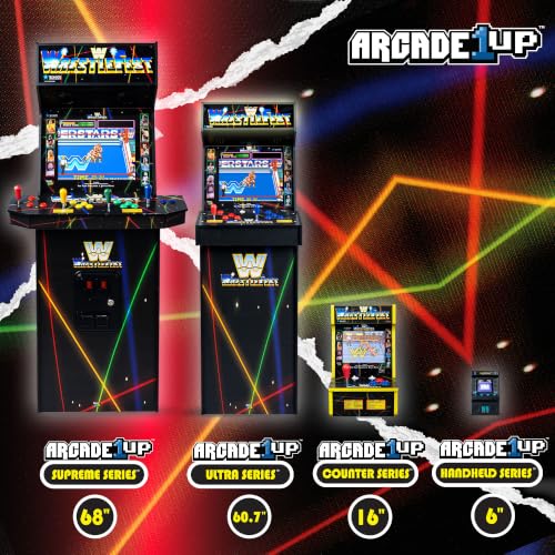 Arcade Classics - WWE Ultra Series Game Machine, 5 Games, 17" Liquid Crystal Screen - Indoor Cabinet, Retro, Gaming Console, Basement Decoration, Man Cave - style: WWE Ultra Series