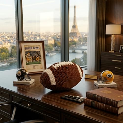 Football 3D Building Block Set - Educational Toy - Perfect for +14 Years - 11 x 6.7 in - Challenging, Creative Fun and Skill-Building - 3D Instruction (1200PCS)