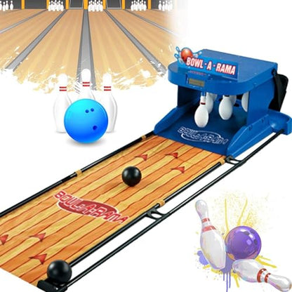 Electronic Bowling Alley Game with LED Scoreboard, Indoor Bowling Ball Console with Automatic Reset, Realistic Sound Effects, Fun for Kids & Adults, 2m Length