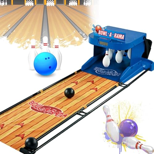Electronic Bowling Alley Game with LED Scoreboard, Indoor Bowling Ball Console with Automatic Reset, Realistic Sound Effects, Fun for Kids & Adults, 2m Length