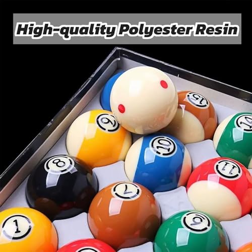 Billiard Balls Standard Set 16 Pool Table Balls 2-1/4 inch Replacement Billiard Cue Ball Set Professional Pool Table Accessories - style: Deluxe Standard