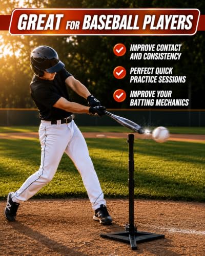 Baseball & Softball Swing Trainer – Practice Your Swing in The Backyard with a Real Ball & Get 50 Feet of Flight Feedback Ages - style: BASEBALL