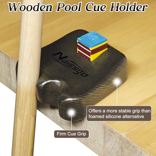 Cue Rest Cue Stick Holder Pool Cue Holder - style: Wood-2 Holes Brown