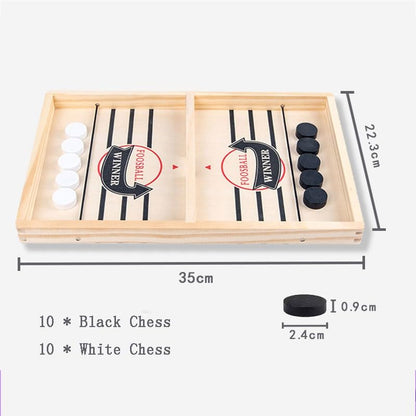 Board Game Fast Sling Puck Game Fast Action Wooden Air Hockey Board Games for Adults, Family Night or Friends Party(Small 2) - size: Small 2