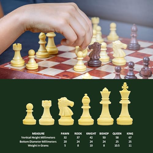 Magnetic Travel Chess Set for Kids and Adults. Portable 12" x 12" Chess Board Game for Beginner & Advance Players. Chess Sets for Adults with 2 Extra Queens & 2 Storage Bags for Chess Pieces.