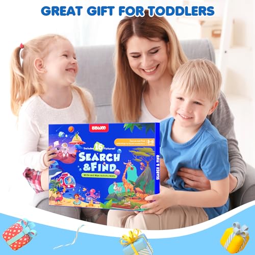 Search and Find Activity Books for Kids Ages 3-5, Travel Games Toys for Car Airplane, Road Trip Activities for Kids Games 4-8, Preschool Learning Activities, Educational Seek Game,Gifts for Boys Girls - style: Mixed Themes