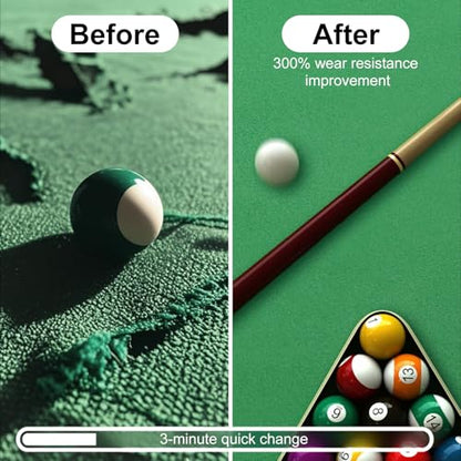 Pool Table Felt,8.53'/ 9' Billiard Cloth with 6 Pcs Cloth Strips and Staple Remover,Gloves,Pool Table Felt Replacement kit for Bars Clubs Family - color: Green, size: 8.53FT-Thickened