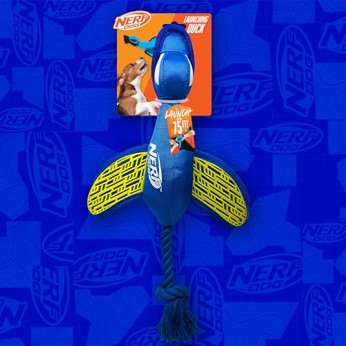 Nerf Dog Large Nylon Launching Duck/Blue/Green - color: Blue/Green