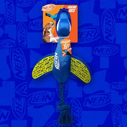 Nerf Dog Large Nylon Launching Duck/Blue/Green - color: Blue/Green