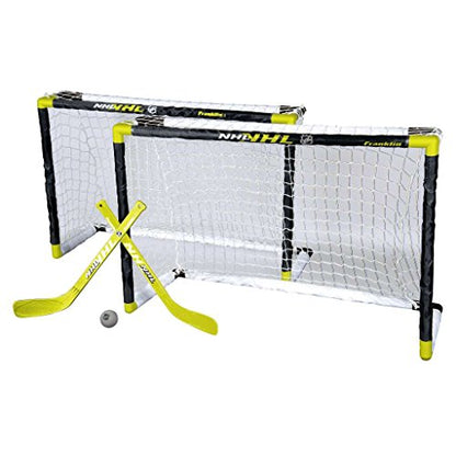 Franklin Sports NHL Kids Mini Knee Hockey Set - 2 Mini Goals + 2 Knee Hockey Sticks - Foam Ball Included - Kids Toy Set