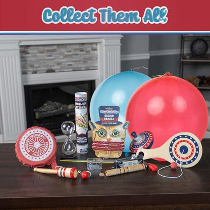 Continuum Games Way Back Toys Wooden Ball Catch, Game of Steady Hands and Skill, Novelty Family Fun Game for Ages 5 and up