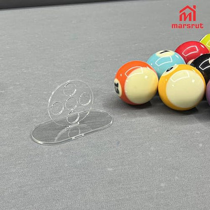 2PCS Billiard Training Aids Cue Ball Trainer Stroke Tool, Pool Angle Shot Equipment Aim Practice Exerciser w Non-Slip Base, Transparent 5 Hole Design Snooker Rod Helper, Accuracy Control for Beginner