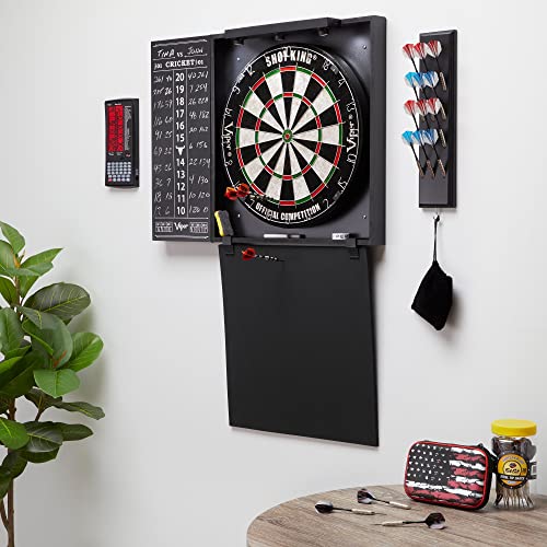 Viper by GLD Products Steadfast Dart Backboard with Shot King Sisal Board, Black